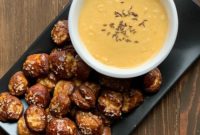 Cheesy Sauerkraut Pretzel Poppers