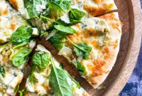 Velvety Spinach and Artichoke Alfredo Pizza