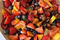 Summer Fruit Salad with Zesty Honey-Lime Poppyseed Dressing