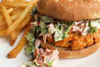 Blackened Salmon Patties and Zesty BLT Slaw