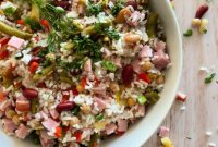 Five Bean Ham and Rice Salad