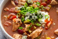 Hearty Slow Cooker Buffalo Chicken Chili