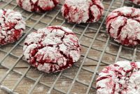 Crimson Velvet Crinkle Cookies