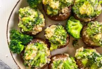 Cheesy Broccoli Stuffed Mushrooms