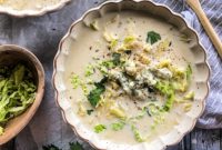 Savory Creamy Cabbage and Bleu Cheese Soup