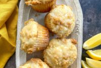 Sunshine Lemon Crumble Muffins with Zesty Glaze