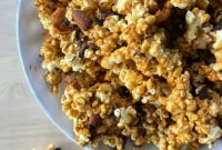 Homemade Decadent Caramel Chocolate Nut Popcorn