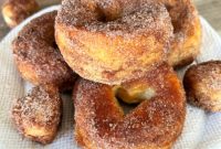 Golden Air Fryer Pumpkin Spice Biscuit Donuts
