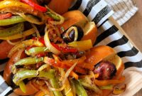 Golden Grilled Italian Sausages with Sweet Peppers and Onions