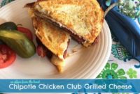 Smoky Chipotle Chicken Club Grilled Cheese