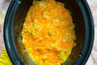 Slow Cooker Green Chile Chicken Enchilada Bake