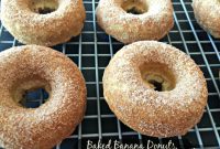 Golden Baked Banana Donuts