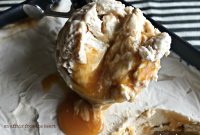 Homemade Vanilla Caramel Swirl Ice Cream