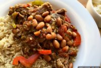 Spicy Crock Pot Steak and Beans