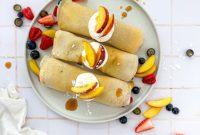 Golden Crepes Topped with Summer Fruits