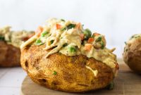 Loaded Chicken à la King Baked Potatoes