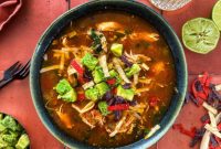 Creamy Slow Cooker Chicken Enchilada Soup
