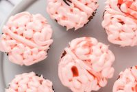 Ghoulish Grey Matter Cupcakes