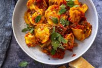 Lazy Slow Cooker Ravioli Lasagna