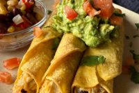 Fiesta Chicken and Cowboy Caviar Taquitos