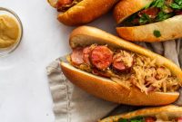 Smoky Kielbasa and Tangy Sauerkraut Hoagies