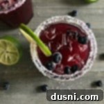 overhead close up of Blueberry Margarita