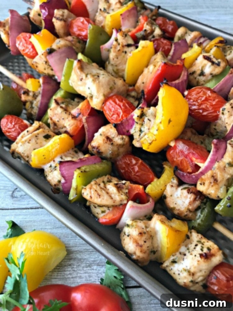 Grilled Chicken Fajita Skewers 2 Chicken Fajita Kabobs - An Affair from the Heart