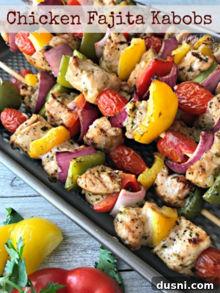 Grilled Chicken Fajita Skewers 8 Chicken Fajita Kabobs - HERO