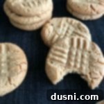 Easy 3-Ingredient Peanut Butter Cookies 12 Three Ingredient Peanut Butter Cookies close up
