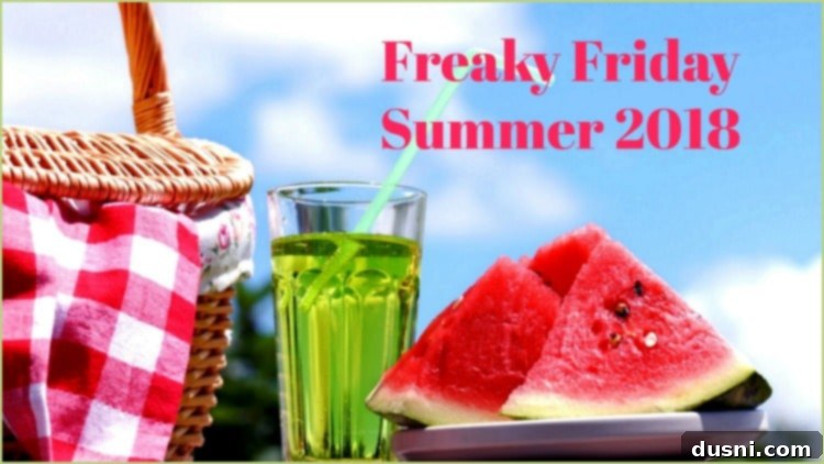 Easy 3-Ingredient Peanut Butter Cookies 5 Promotional banner for the Freaky Friday Summer 2018 blog hop event.