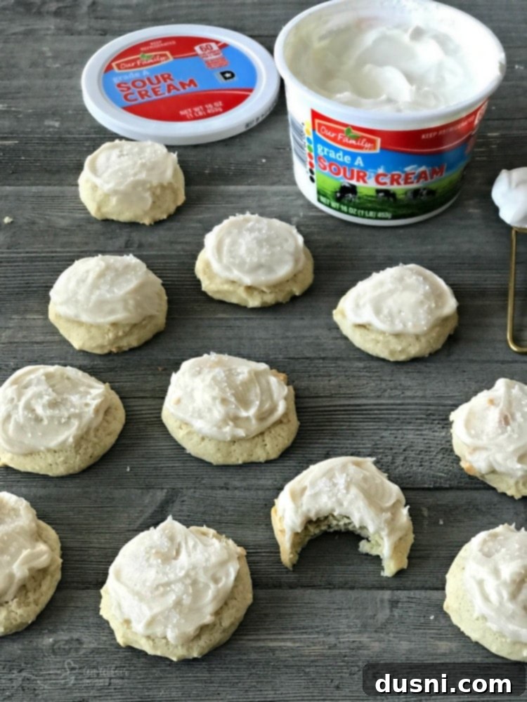 Homestyle Frosted Sour Cream Sugar Cookies 7 Mom's Old Fashioned Sour Cream Sugar Cookies with Our Family Brand Sour Cream