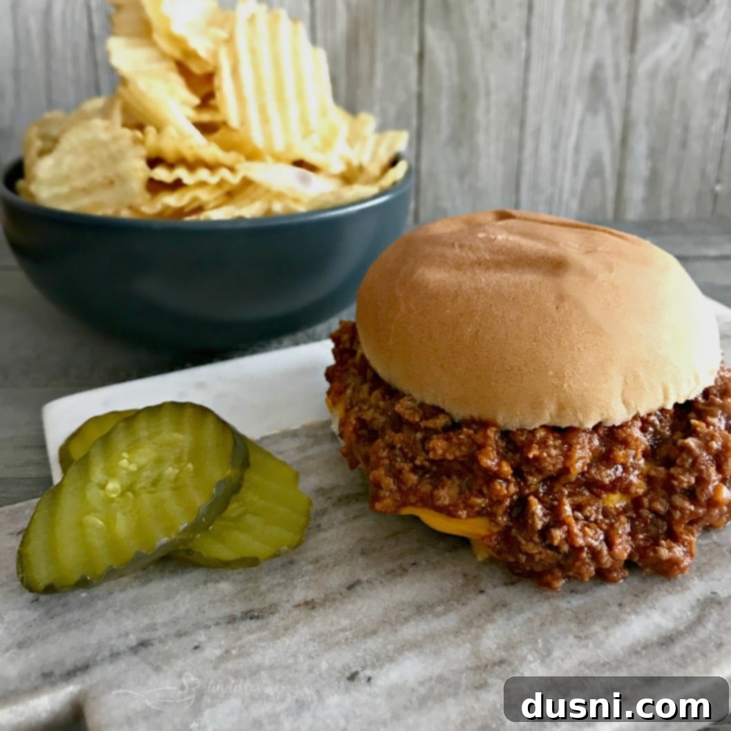 Delicious Sloppy Dorothy Sandwich on a bun with generous filling
