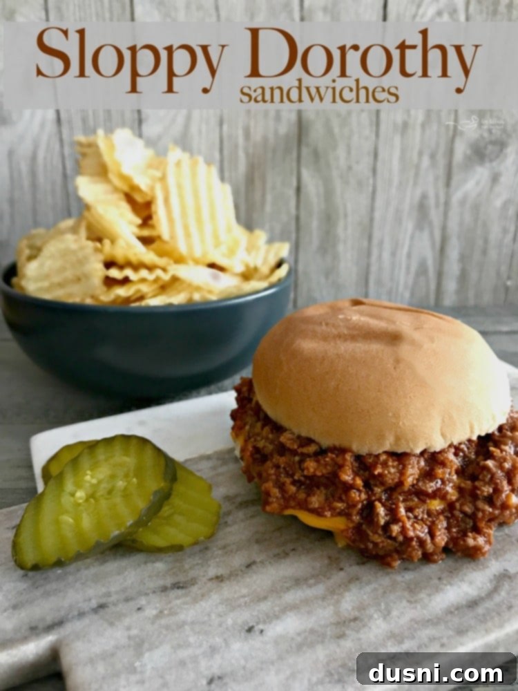 Sloppy Dorothy Sandwiches, perfectly plated, ready to eat