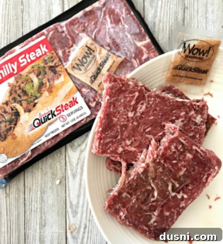 Loaded Philly Cheesesteak Soup 4 Gary's QuickSteak Sirloin Steak