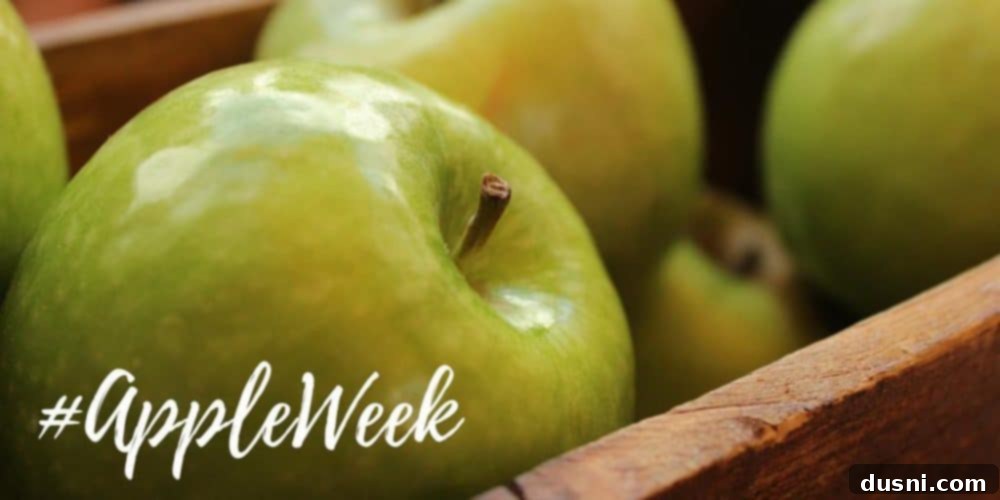 Apple Week 2018 promotional banner featuring various apple dishes and sponsor logos