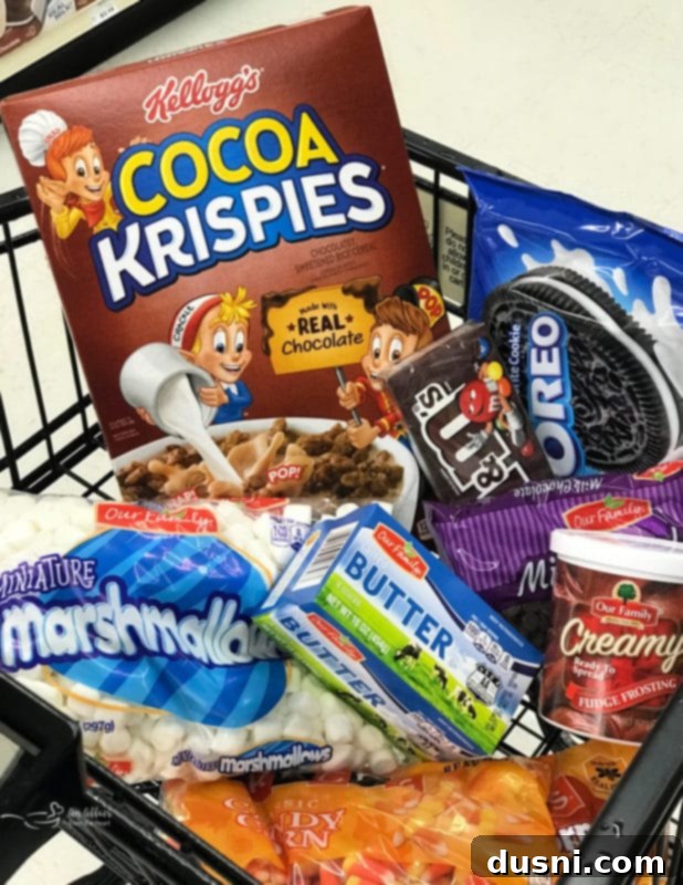 Groceries from Family Fare Supermarket for Cocoa Krispy Owls