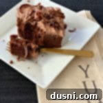 Velvety Chocolate Pudding Frosting 14 Chocolate Pudding Frosting bite on a fork