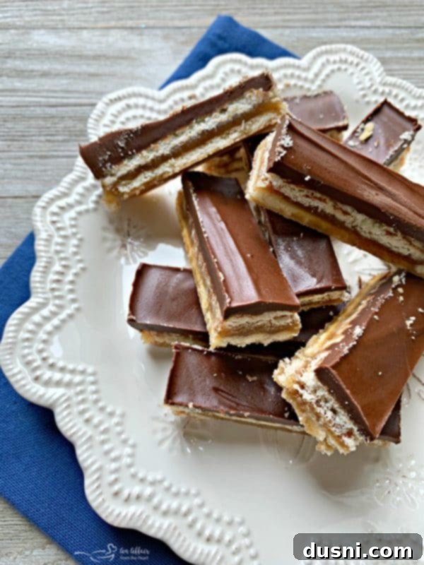 Homemade Caramel Shortbread Chocolate Bars 12 Homemade Twix Bars - An Affair from the Heart with holiday decor