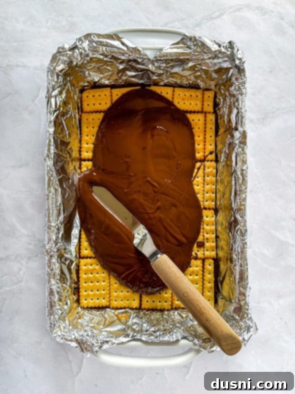 Homemade Caramel Shortbread Chocolate Bars 9 Melting chocolate chips and peanut butter together