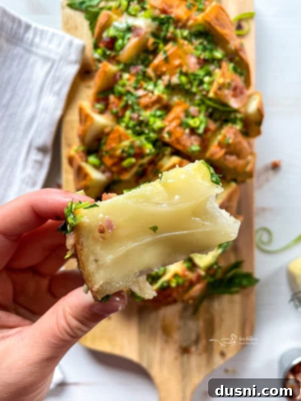 Baked Cheesy Crack Bread ready to serve