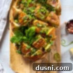 Close-up of baked Cheesy Crack Bread