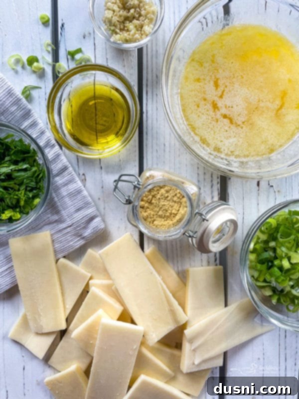 Ingredients for Cheesy Crack Bread