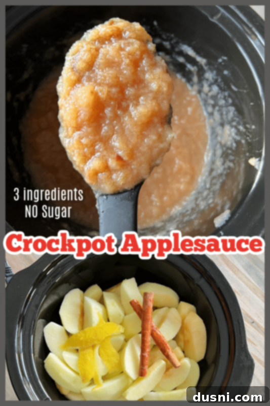 Homemade Slow Cooker Cinnamon Applesauce 10 Recipe card for Crockpot Apple Sauce from An Affair from the Heart