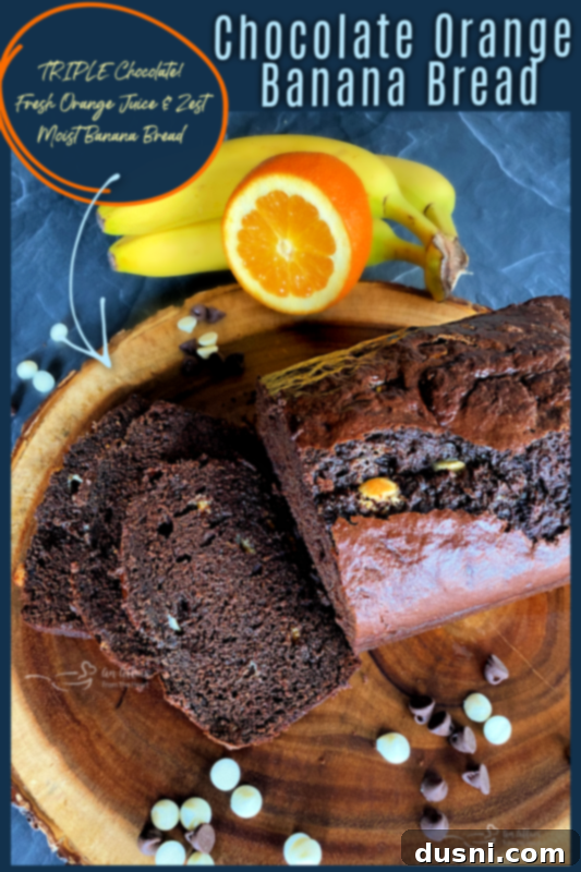 Chocolate Orange Banana Bread with a recipe title