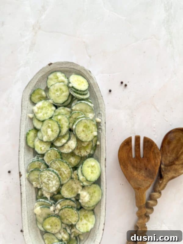 Fresh cucumbers ready for slicing.
