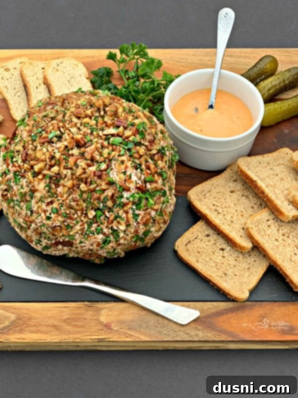Reuben Cheese Ball Plated