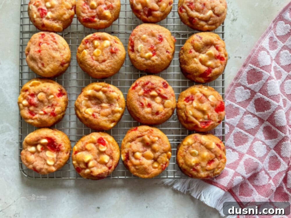 Luscious White Chocolate Cherry Cookies 4 Spread of White Chocolate Cherry Cookies
