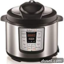 Modern multi-function Instant Pot pressure cooker.