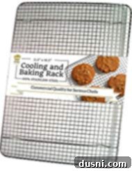 Set of chrome cooling racks for baked goods and roasted items.