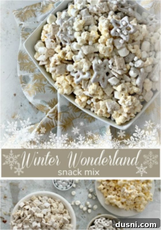 Enchanted Winter Mix 16 Winter Wonderland Snack Mix displayed in a festive setting